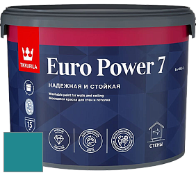 Краска Tikkurila Euro Power 7 краска для стен и потолков цвет RAL 5018 