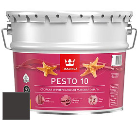 Краска Tikkurila Euro Pesto 10 эмаль цвет RAL 8019 
