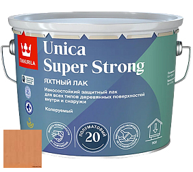 Краска Tikkurila Unica Super Strong (полуматовый) лак яхтный цвет 3446 Красное дерево