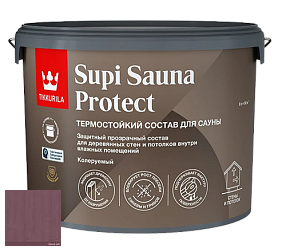 Краска Tikkurila Supi Sauna Protect защитный состав для сауны цвет 3461 Слива