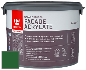 Краска Tikkurila Facade Acrylate краска внутренних и наружных работ цвет RAL 6002 