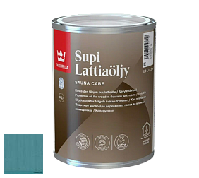 Краска Tikkurila Supi Lattiaöljy защитный состав для сауны цвет 3454 Средиземноморье