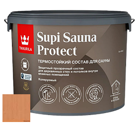 Краска Tikkurila Supi Sauna Protect защитный состав для сауны цвет 3446 Красное дерево