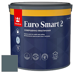 Краска Tikkurila Euro Smart 2 краска для стен и потолков цвет S491 Петроль