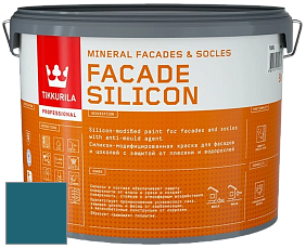 Краска Tikkurila Facade Silicon краска фасадная цвет NCS S 5040-B10G 