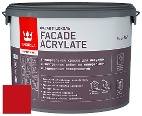 Краска Tikkurila Facade Acrylate краска внутренних и наружных работ цвет RAL 3020 