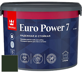 Краска Tikkurila Euro Power 7 краска для стен и потолков цвет RAL 6007 