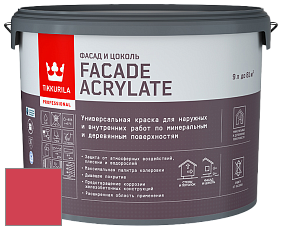 Краска Tikkurila Facade Acrylate краска внутренних и наружных работ цвет RAL 3018 