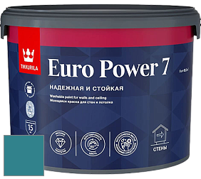 Краска Tikkurila Euro Power 7 краска для стен и потолков цвет NCS S 4040-B20G 
