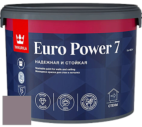 Краска Tikkurila Euro Power 7 краска для стен и потолков цвет NCS S 5010-R30B 