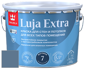 Краска Tikkurila Luja Extra 7 матовая краска для влажных помещений цвет S431 Дельфт