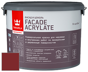 Краска Tikkurila Facade Acrylate краска внутренних и наружных работ цвет RAL 3011 