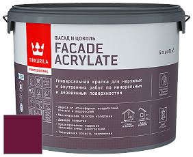 Краска Tikkurila Facade Acrylate краска внутренних и наружных работ цвет RAL 4004 