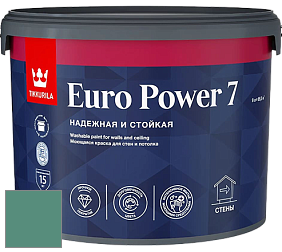 Краска Tikkurila Euro Power 7 краска для стен и потолков цвет S373 Босфор