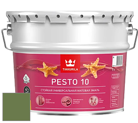 Краска Tikkurila Euro Pesto 10 эмаль цвет M384 Базилик
