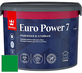 Краска Tikkurila Euro Power 7 краска для стен и потолков цвет RAL 6037 
