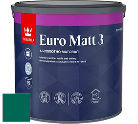 Краска Tikkurila Euro Matt 3 краска для стен и потолков цвет NCS S 4550-B80G 