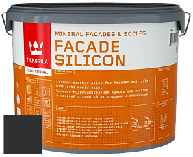 Краска Tikkurila Facade Silicon краска фасадная цвет RAL 9004 