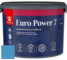 Краска Tikkurila Euro Power 7 краска для стен и потолков цвет NCS S 2050-R90B 