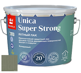 Краска Tikkurila Unica Super Strong (полуматовый) лак яхтный цвет 3453 Плющ