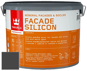 Краска Tikkurila Facade Silicon краска фасадная цвет Q841 Noki