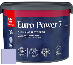 Краска Tikkurila Euro Power 7 краска для стен и потолков цвет NCS S 1030-R60B 
