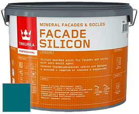 Краска Tikkurila Facade Silicon краска фасадная цвет NCS S 4550-B20G 