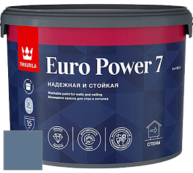 Краска Tikkurila Euro Power 7 краска для стен и потолков цвет S431 Дельфт