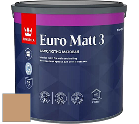 Краска Tikkurila Euro Matt 3 краска для стен и потолков цвет V401 Глаз тигра