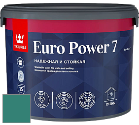 Краска Tikkurila Euro Power 7 краска для стен и потолков цвет NCS S 4040-B70G 