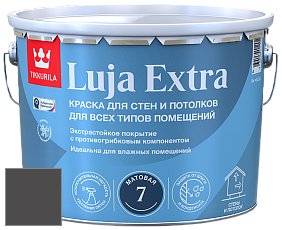 Краска Tikkurila Luja Extra 7 матовая краска для влажных помещений цвет V488 Затмение