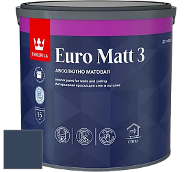 Краска Tikkurila Euro Matt 3 краска для стен и потолков цвет M357 