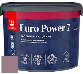 Краска Tikkurila Euro Power 7 краска для стен и потолков цвет NCS S 4020-R20B 