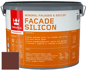 Краска Tikkurila Facade Silicon краска фасадная цвет RAL 8012 