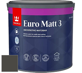 Краска Tikkurila Euro Matt 3 краска для стен и потолков цвет Y497 Торо