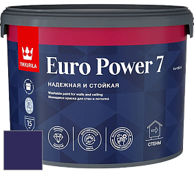 Краска Tikkurila Euro Power 7 краска для стен и потолков цвет RAL 5022 