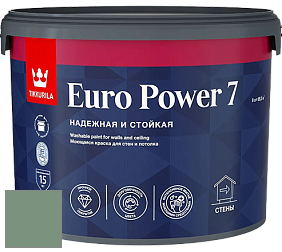 Краска Tikkurila Euro Power 7 краска для стен и потолков цвет NCS S 4020-G10Y 