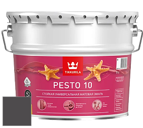 Краска Tikkurila Euro Pesto 10 эмаль цвет V488 Затмение