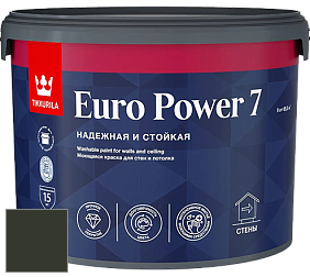 Краска Tikkurila Euro Power 7 краска для стен и потолков цвет RAL 6008 