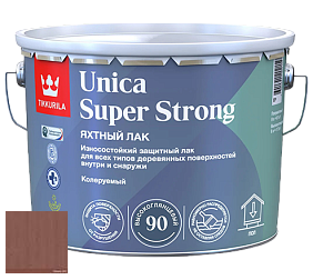 Краска Tikkurila Unica Super Strong (высокоглянцевый) лак яхтный цвет 3451 Махагони