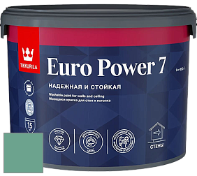 Краска Tikkurila Euro Power 7 краска для стен и потолков цвет NCS S 3030-B90G 