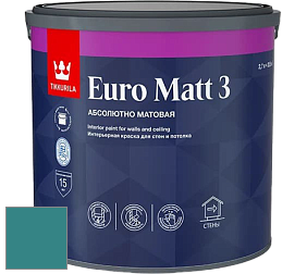 Краска Tikkurila Euro Matt 3 краска для стен и потолков цвет NCS S 4040-B40G 