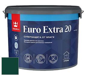 Краска Tikkurila Euro Extra 20 краска для стен и потолков цвет RAL 6005 