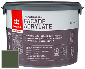 Краска Tikkurila Facade Acrylate краска внутренних и наружных работ цвет RAL 6003 