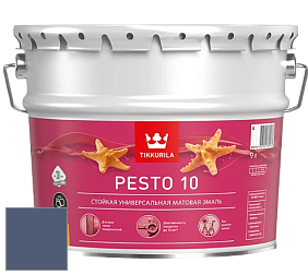 Краска Tikkurila Euro Pesto 10 эмаль цвет N348 Ноктюрн
