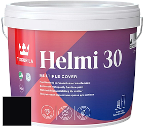 Краска Tikkurila Helmi 30 краска для мебели цвет RAL 9005 