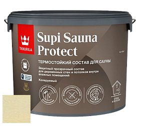 Краска Tikkurila Supi Sauna Protect защитный состав для сауны цвет 3438 Туман