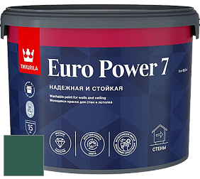 Краска Tikkurila Euro Power 7 краска для стен и потолков цвет NCS S 6030-B90G 