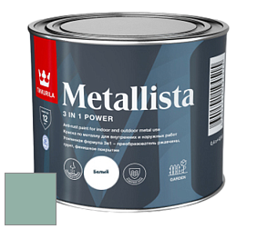 Краска Tikkurila Metallista краска по металлу цвет J442 Ментол