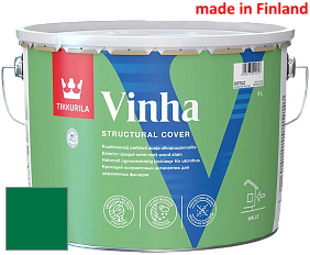 Краска Tikkurila Vinha кроющий антисептик для деревянных фасадов цвет RAL 6029 